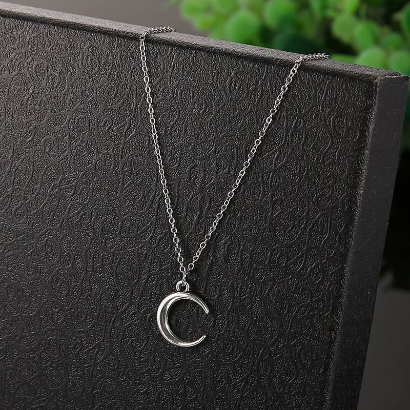 สร้อยคอโซ่ จี้รูปพระจันทร์ แฟชั่นสำหรับผู้ชาย และผู้หญิง