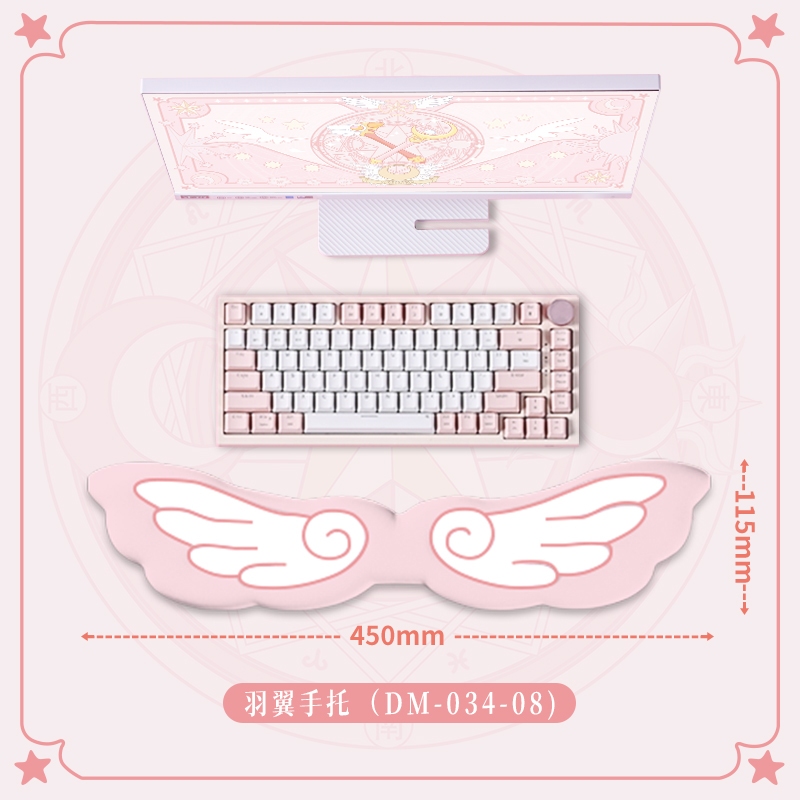 แผ่นรองเมาส์สายรัดข้อมือ Magic Array แผ่นรองโต๊ะรูปทรงพิเศษสาวโต๊ะเข้าสูงแผ่นรองแป้นพิมพ์คอมพิวเตอร์ที่วางมือน่ารัก