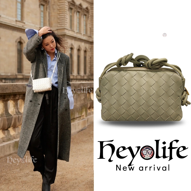 2026 ใหม่ lambskin กระเป๋าสะพายทอ Loop Candy-Colored ของแท้หนัง Mini Box กระเป๋าแฟชั่น Crossbody กระเป๋าสี่เหลี่ยมเล็ก