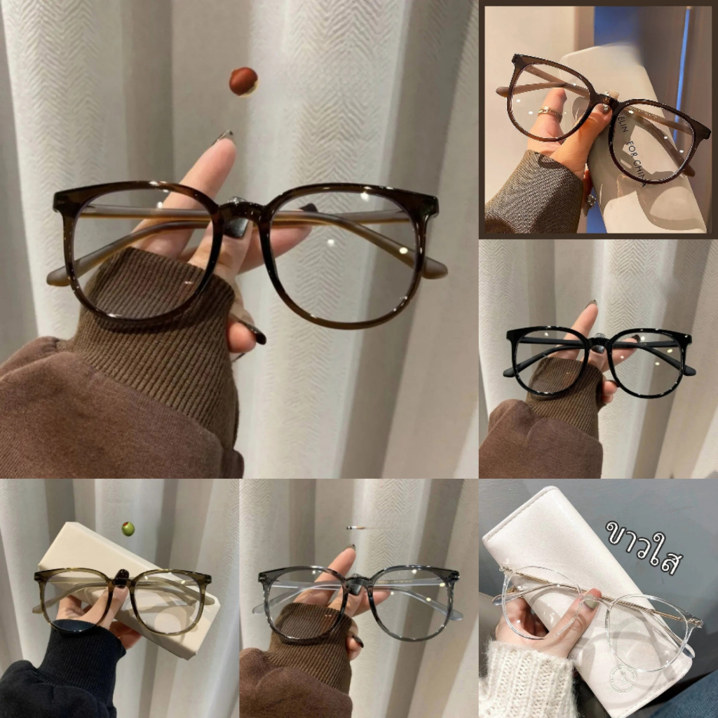 [พร้อมส่ง] แว่นตาสายตาสั้น -0°-50°-100°-150°-200°-250°-300°-350°-400°แว่นตาแฟชั่น สไตล์เกาหลี ป้องกันแสงสีฟ้า สําหรับผู้ชาย และผู้หญิง