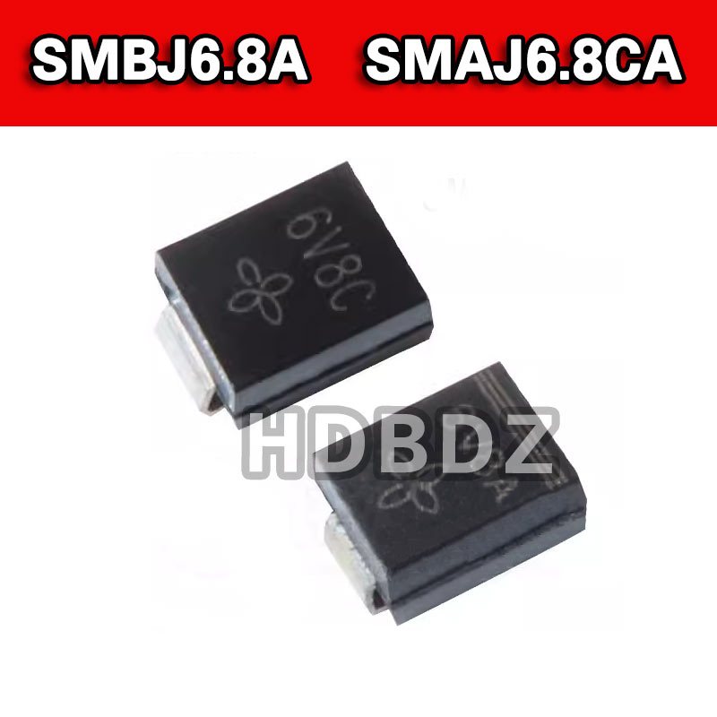 20PCS SMBJ6.8A SMAJ6.8CA 6V8A 6V8C TVS One-Way แรงดันไฟฟ้า Suppression ไดโอด IC SMD