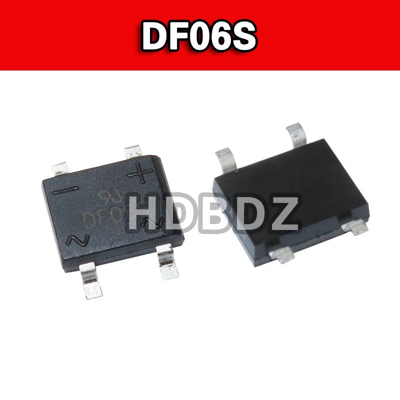 50pcs DF06S DF08S SOP4 SMD Rectifier Power Rectifier Bridge Stack 1A 600V 800V IC