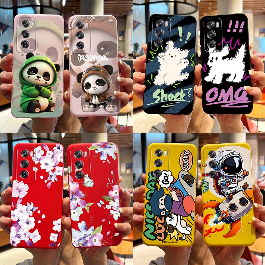 สําหรับ OPPO Reno 12 CPH2625 / Reno12 Pro CPH2629 กรณีแฟชั่นการ์ตูนพิมพ์ปกหลังซิลิโคนอ่อนนุ่ม TPU เคสโทรศัพท์