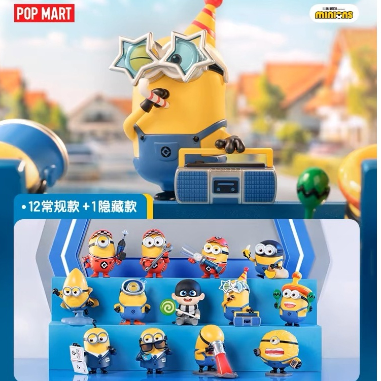 POPMART Universal Minions Despicable Me 4 Series Figure-Made Mystery Box ของเล่นของขวัญตกแต่ง