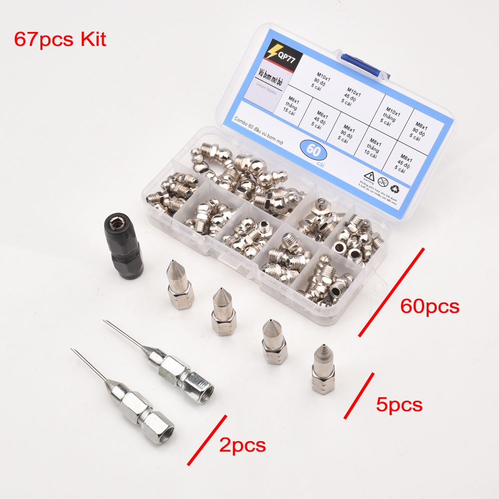 เครื่องอัดจารบี จารบี หัวอัดจารบี หัวอัดแบบล็อก 10000PSI หัวอัดจาระบีแรงดันสูง หัวอัดจาระบี กระบอกอัดจารบี ปืนจาระบี