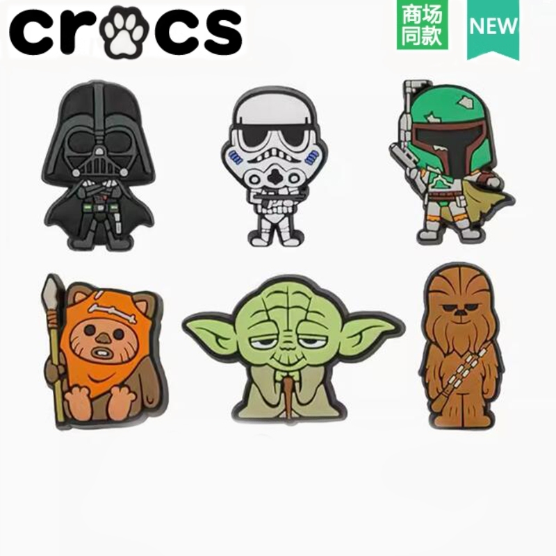 รองเท้า Crocs Huaka Luochi รองเท้า DIY อุปกรณ์ตกแต่ง Zhibixing รองเท้าหัวเข็มขัดรองเท้าอุปกรณ์เสริม Star Wars Hole EVA Beach Storage กระเป๋าถือสาวที่ถอดออกได้การ์ตูนหัวเข็มขัด