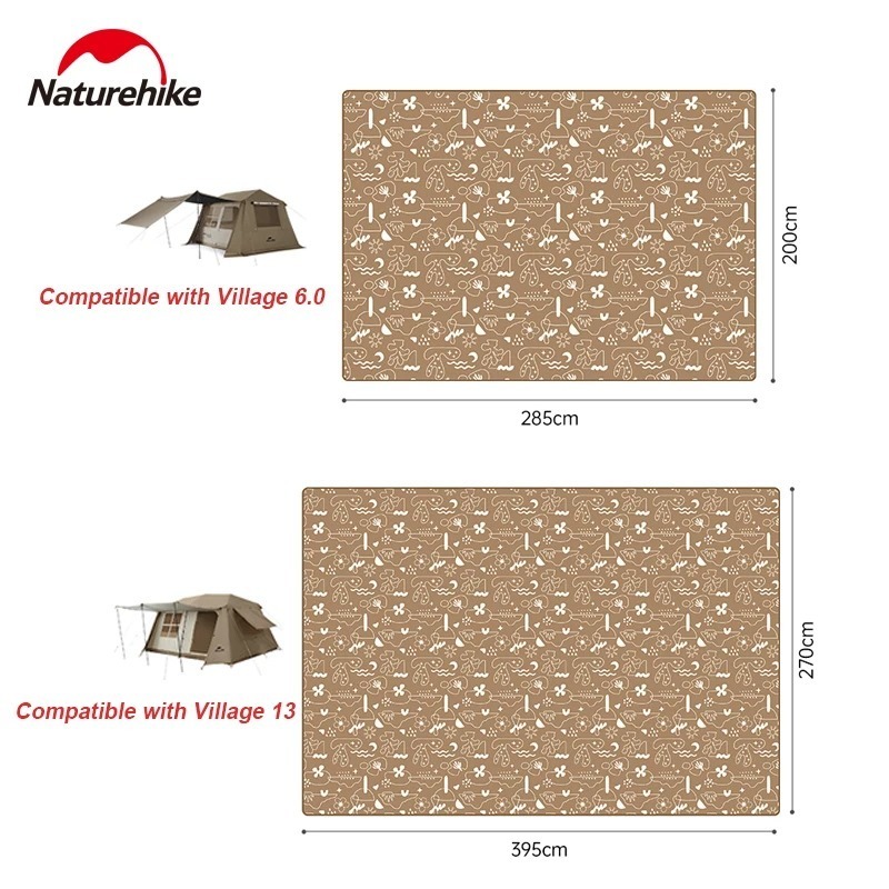 Naturehike เสื่อปิกนิกกลางแจ้ง 200X285 / 270X395 ซม. ขนาดใหญ่เสื่อตั้งแคมป์พื้นผิวพีชขนแกะเสื่อทนคราบ