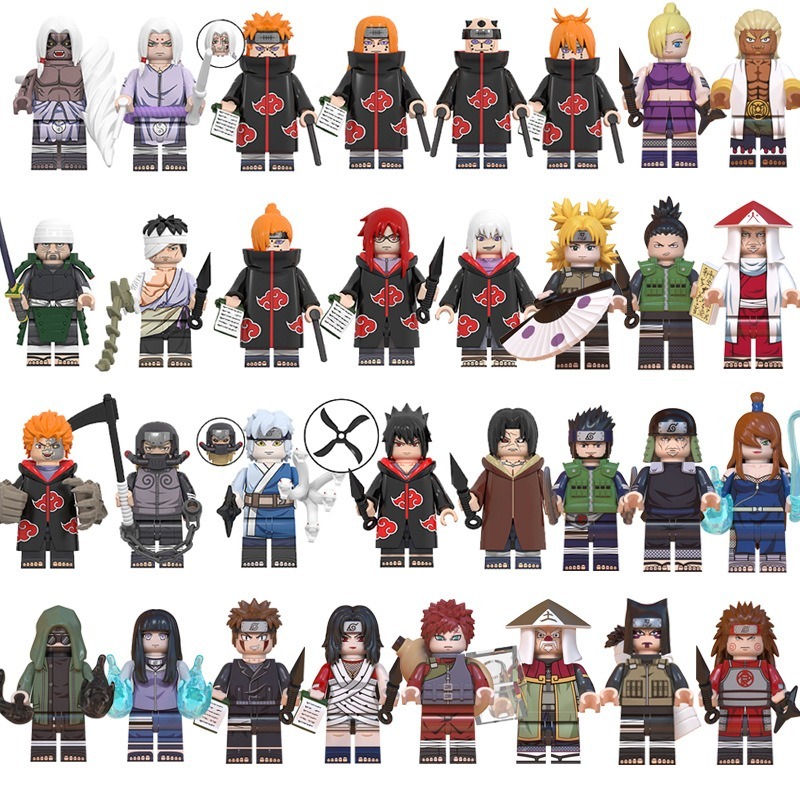 Wm6113 ญี่ปุ่นอะนิเมะ Uzumaki Mini Narutoes Building Block รูป Kimimaro Sasuke Karin Mitsuki ของเล่น