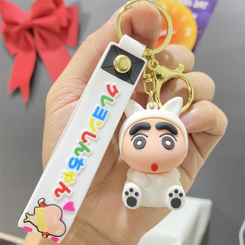 ใหม่การ์ตูนญี่ปุ่นตลก Crayon Shin-Chan เครื่องประดับตุ๊กตาของขวัญตุ๊กตาน่ารักพวงกุญแจการ์ตูนน่ารักกระเป๋าจี้ - รูปที่ 4