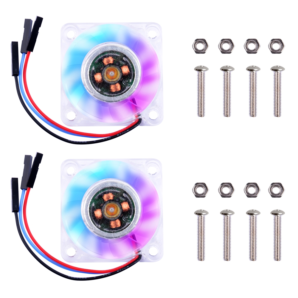 52Pi พัดลมปรับปิดอัตโนมัติ 5V Extreme Quite 3 Pin PWM พัดลมระบายความร้อนขนาดเล็กสําหรับ Raspberry Pi