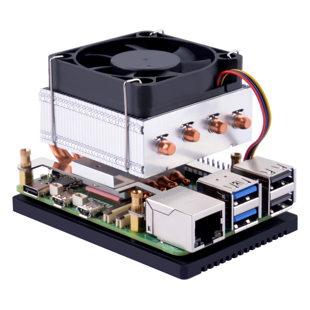 52pi Low-Profile Plus CPU Cooler สําหรับพัดลม CPU Raspberry Pi 5