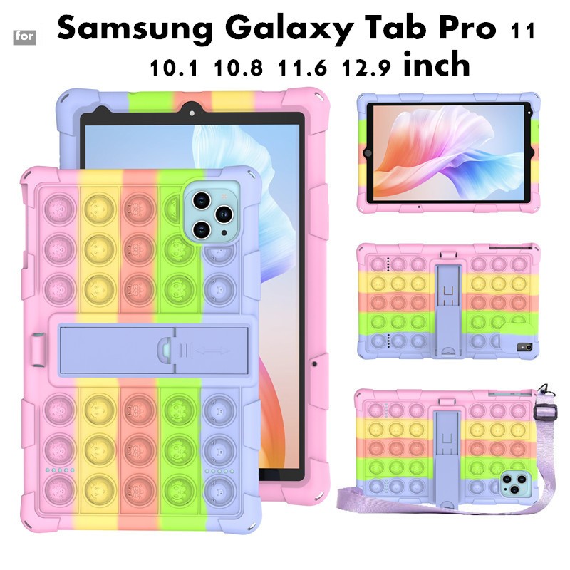 for Samsung Galaxy Tab Pro 11 Pro11 12.9 11.6 10.8 10.1 Inch Ajustable Stand Cover Tablet Soft Silic