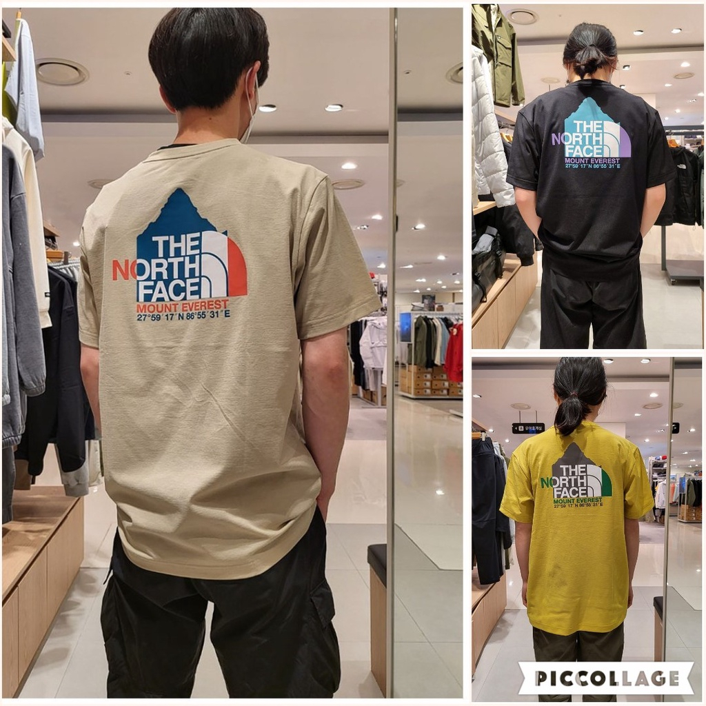 ใหม่ The north face/north เสื้อยืดคอกลมแขนสั้นสําหรับผู้ชายและผู้หญิง