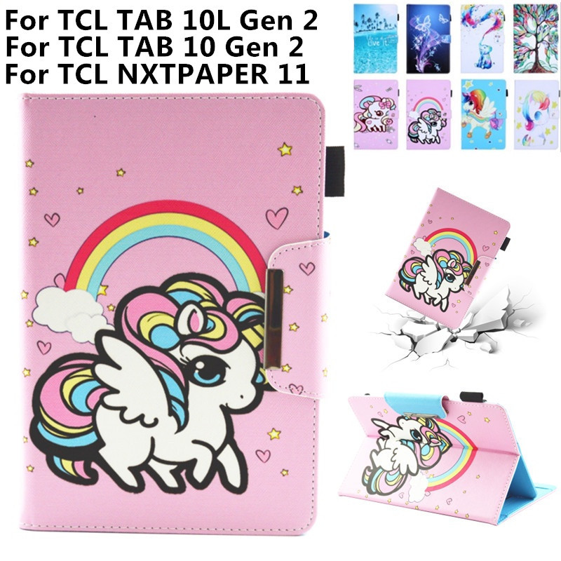 เคสแท็บเล็ต TCL Tab 10L Gen 2 Max 10.4 Tab Pro 5G 10 HD 10s 10L NEO NxtPaper 11 กันกระแทกการ์ตูนยูนิ