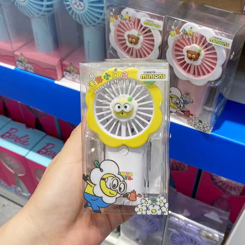 Miniso miniso minions minions พัดลมมือถือ Mini Toy แบบพกพา Summer Takeaway