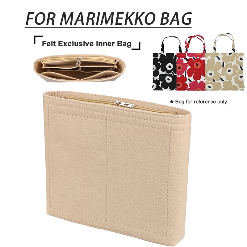 Felt ใส่กระเป๋าสําหรับ Marimekko กระเป๋าในกระเป๋าแต่งหน้ากระเป๋าถือ Organizer Travel กระเป๋าด้านในแบบพกพากระเป๋าเครื่องสําอาง