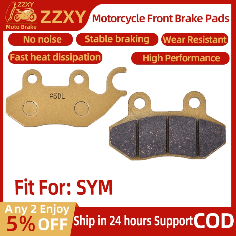 1 คู่รถจักรยานยนต์เบรคด้านหน้าสําหรับ SYM Allo GT 50 (4T) 2013-2015 Fiddle II 50 2008-2015 Jet Sport