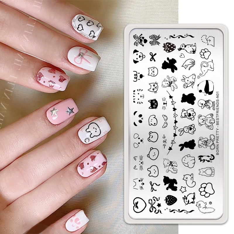 Nicole แผ่นแม่แบบ ลายเสือดาว งู มังกร ผีเสื้อ สําหรับตกแต่งเล็บ Diy