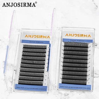 ANJOSIRMA ขนตาปลอม 4D ขนนิ่ม ดูเป็นธรรมชาติ รูปตัว W ดอกไม้