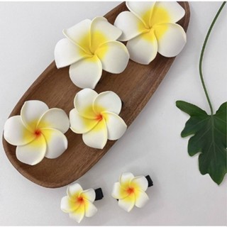 Mh แฟชั่นจําลอง Frangipani Hairpin เครื่องประดับผมน่ารักสําหรับเด็กผู้หญิง