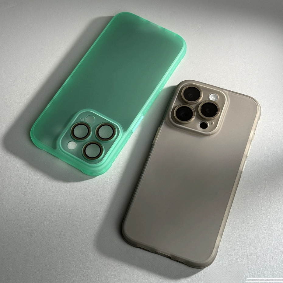 【Detachable lens/Four-cornered Protection/Matte acrylic hard case/Green】เคส compatible for iPhone 11 12 13 14 15 pro max case