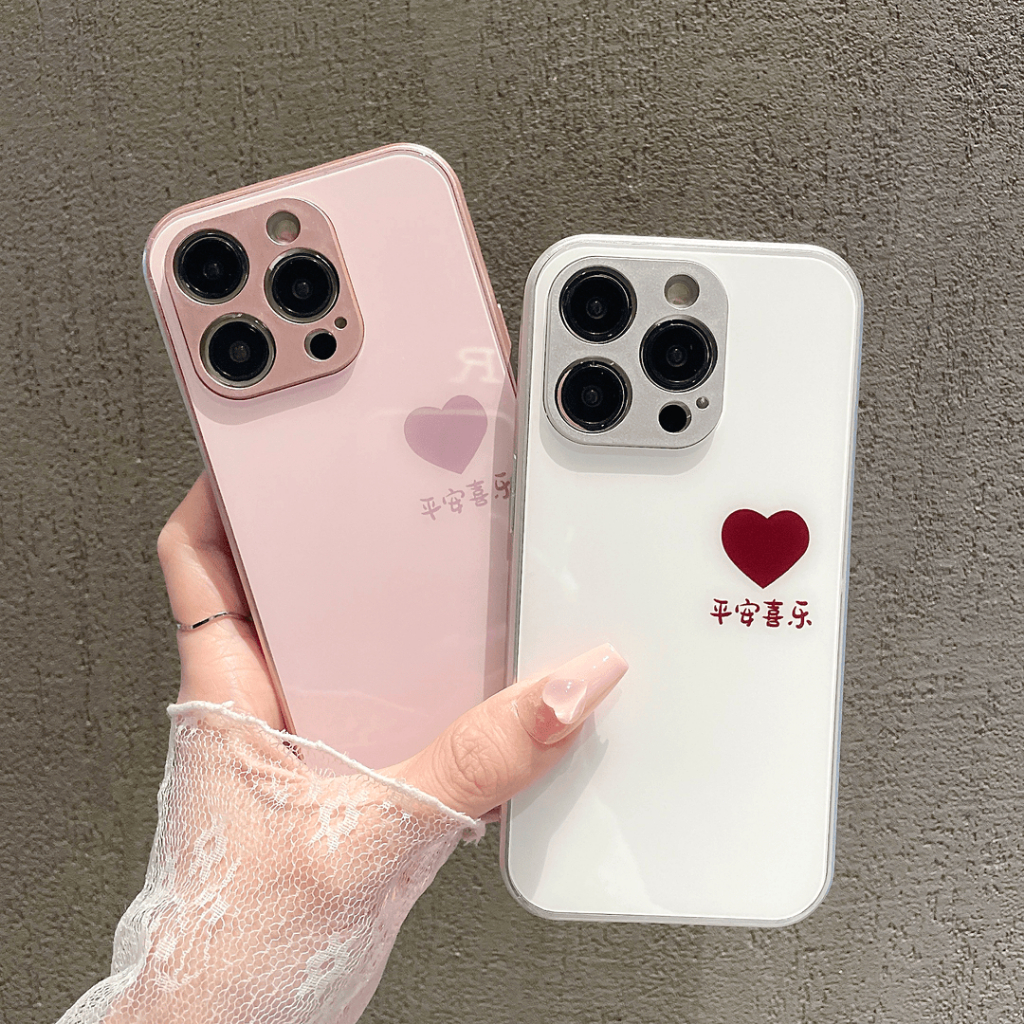 เหมาะสําหรับเคส iPhone IP15 PRO MAX IP11 PRO IP7 IPXS MAX IP13 IP14PLUS เคสกระจกรักสไตล์มินิมอลและทันสมัย สร้างสรรค์ เคสโทรศัพท์กระจกระดับไฮเอนด์
