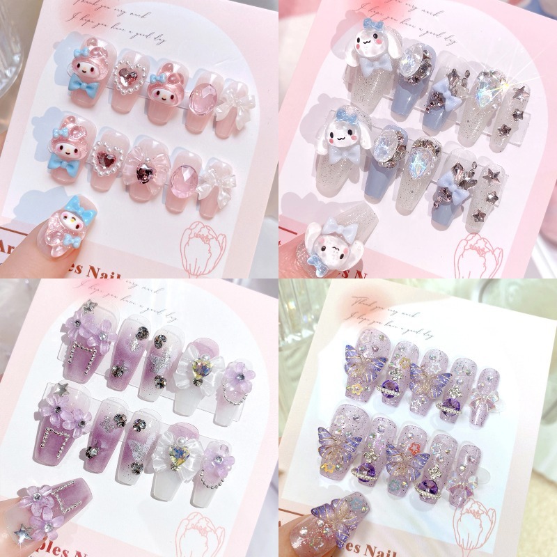 ซื้อ เซตเล็บปลอม 24 ชิ้น ลายน่ารักหลายแบบ