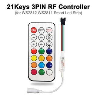 Dc5-24v 21Keys RF Controller Mini พิกเซล Dimmer รีโมทไร้สายส…