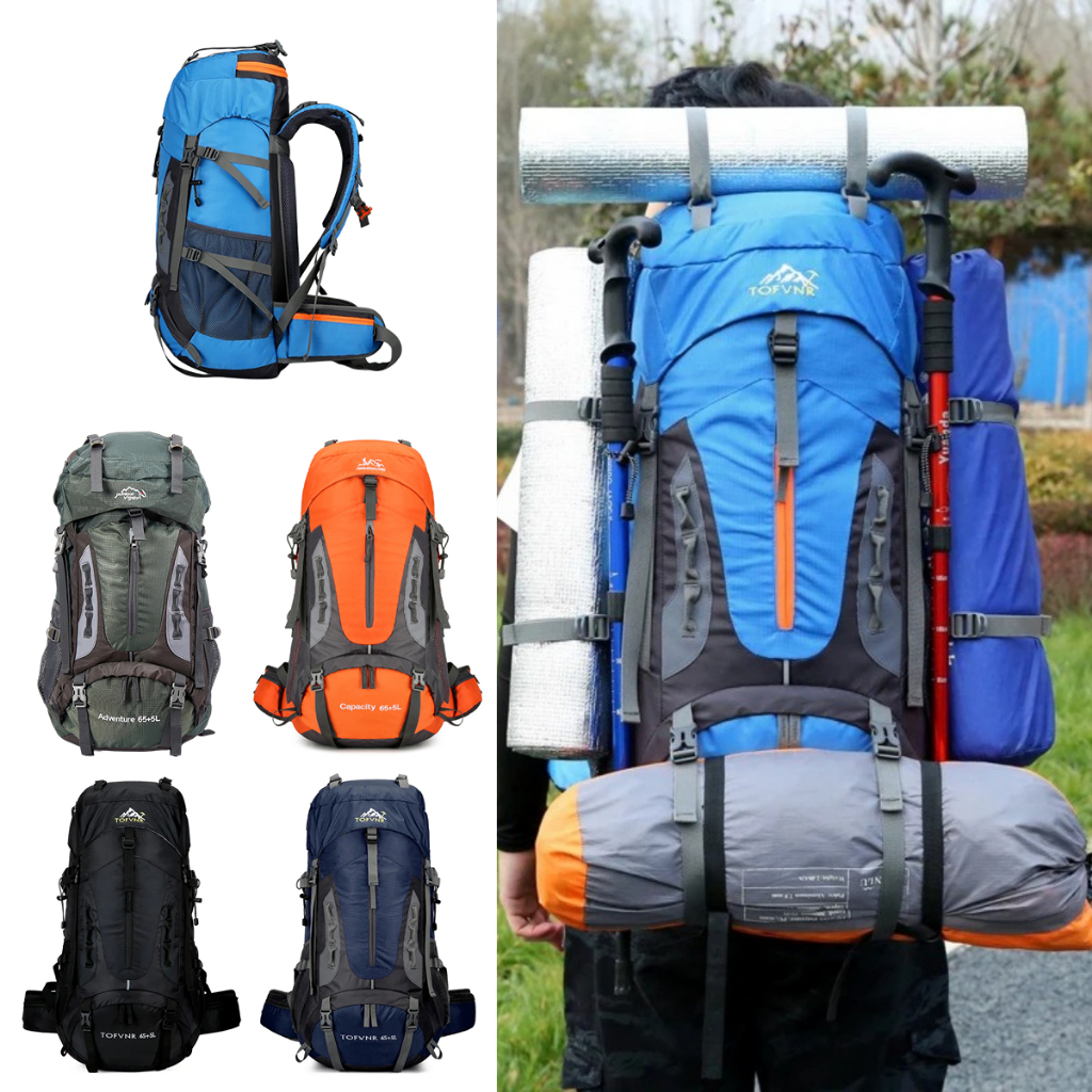70l Camping กระเป๋าเป้สะพายหลังกระเป๋าเดินทางผู้ชายขนาดใหญ่พิเศษ Rucksack กระเป๋าสะพายไหล่กีฬาสําหรั
