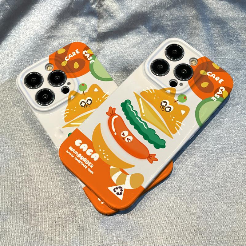 อาหารที่ดีเข้ากันได้สําหรับiphone 15 14 13 12 11 Pro Max X XR Xs Max 8 7 6s Plus SE 2020 ฟิล์มเต็มแพคเกจShock-Resistantรวมทุกอย่างโทรศัพท์ป้องกันกรณีเชลล์เคสโทรศัพท์umdq