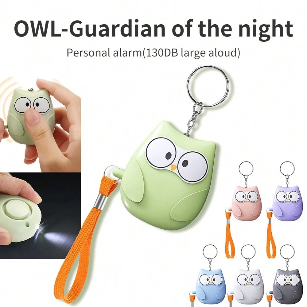 1pc Personal Safety Alarm สําหรับผู้หญิง 130dB Self Defense พวงกุญแจ LED Strobe Light ส่วนบุคคลฉุกเฉินความปลอดภัยปลอดภัยอุปกรณ์ Key Chain นาฬิกาปลุกสําหรับผู้สูงอายุ