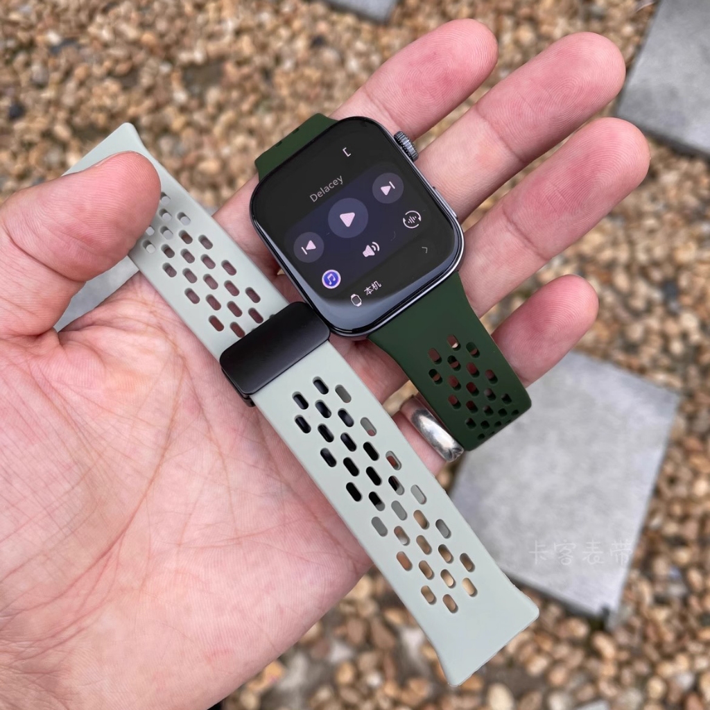 กีฬาสายรัดซิลิโคนระบายอากาศสําหรับหัวเว่ยนาฬิกาพอดี4 มือโปร พอดี3กันน้ําซิลิโคนเหลววงกับแม่เหล็กพับจับมือสําหรับหัวเว่ย พอดี3สายนาฬิกาข้อมือเปลี่ยนวงอุป - รูปที่ 7