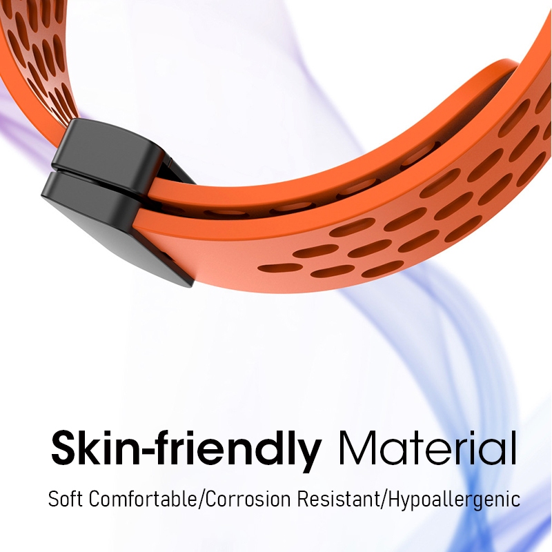 กีฬาสายรัดซิลิโคนระบายอากาศสําหรับหัวเว่ยนาฬิกาพอดี4 มือโปร พอดี3กันน้ําซิลิโคนเหลววงกับแม่เหล็กพับจับมือสําหรับหัวเว่ย พอดี3สายนาฬิกาข้อมือเปลี่ยนวงอุป - รูปที่ 5