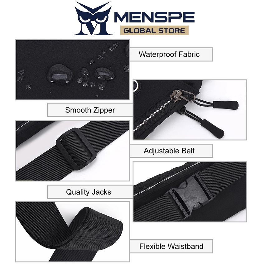 Menspe กระเป๋าคาดหน้าอก/กระเป๋าคาดเอวอเนกประสงค์ฟิตเนสกระเป๋า