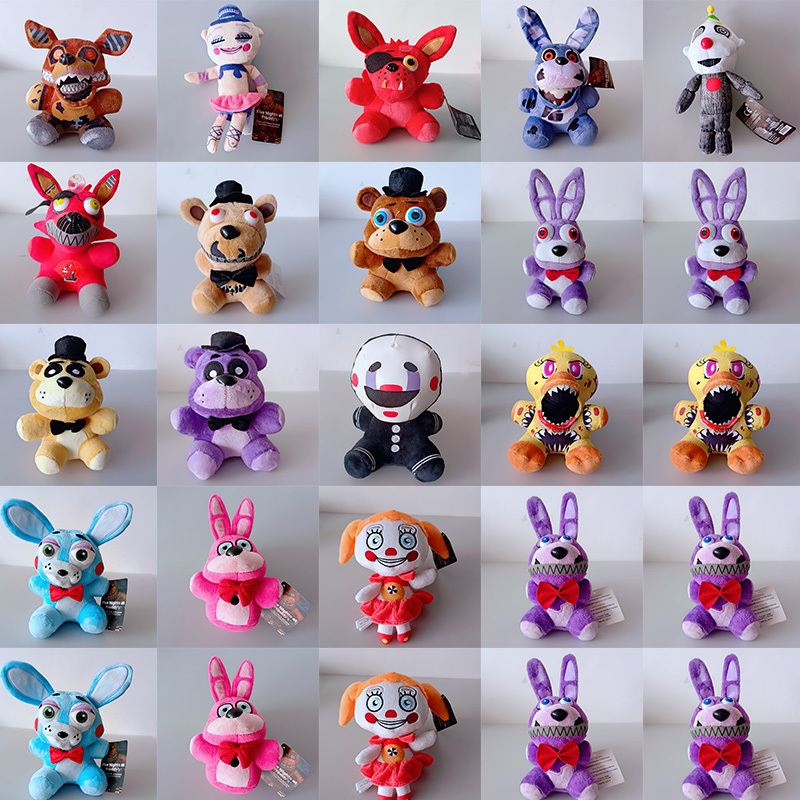 17 สไตล์ 18 ซม.Fnaf ของเล่นตุ๊กตา Five Night ที่ Freddy Kawaii สัตว์ Foxy Bonnie Bear กระต่ายตุ๊กตาข