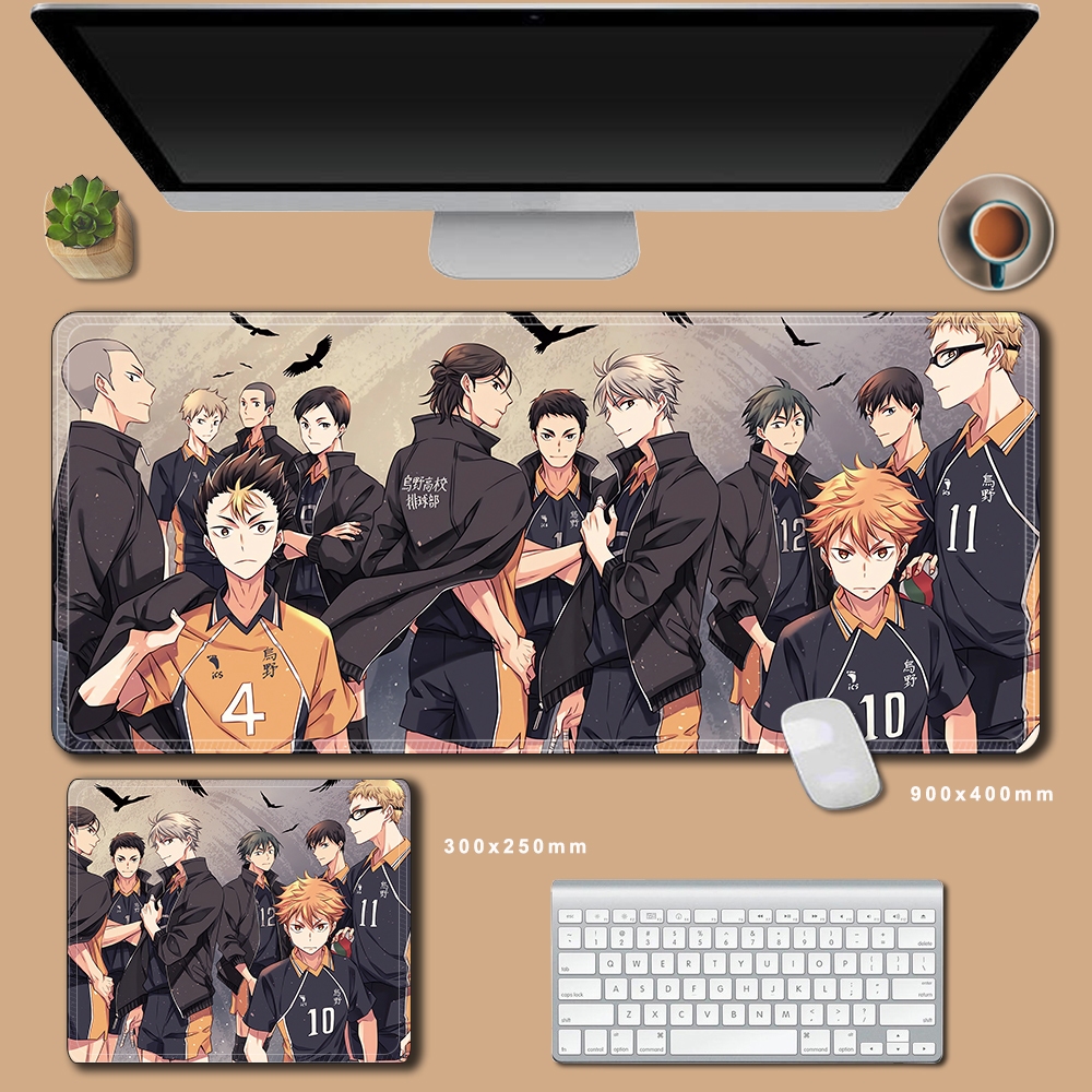 แผ่นรองเมาส์ คีย์บอร์ด ขนาดใหญ่ ลาย Haikyuu Hinata Shoyo Kageyama Tobio Kozume Kenma XXL
