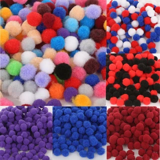 300 ชิ้น/ถุง 10 มม.Mini Fluffy Soft Pom Pom Pompoms Ball ของเล่นเด็กงานแต่งงานตกแต่งบ้าน DIY Craft อุปกรณ์อุปกรณ์เย็บผ้า