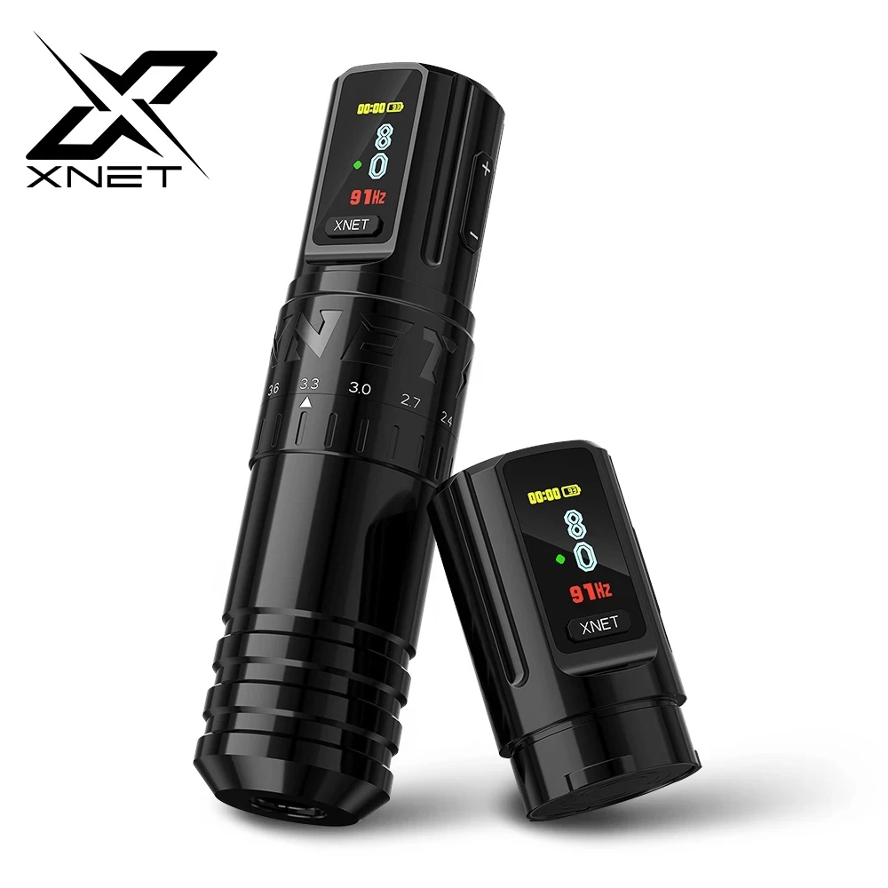 Xnet Vipera เครื่องสักไร้สาย ปากกาสักไร้สาย แบบปรับระยะได้2.4-4.2มม. แสดง OLED แบตเตอรี่2400mAh สำหรับศิลปินสัก