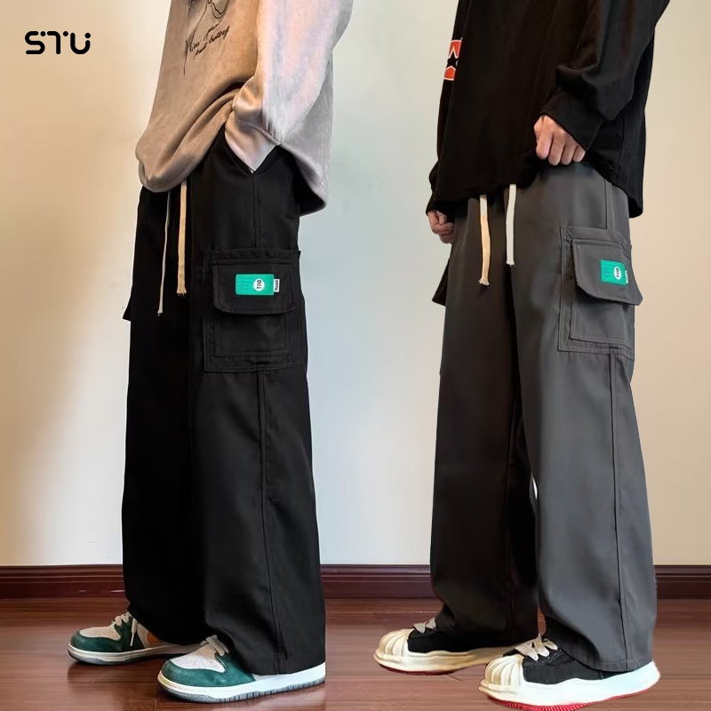 STUกางเกงคาร์โก้ลําลอง ใส่สบาย สุดฮิตแฟชั่น เหมาะสำหรับทุกฤดูกาล จัดส่งรวดเร็ว สินค้าใหม่ คู่รักรุ่นเดียวกัน กางเกงขายาว เหมาะกับทุกรูปร่าง เนื้อผ้าใส่สบาย มี2สี แมตช์ได้กับทุกชุด สไตล์เกาหลี
