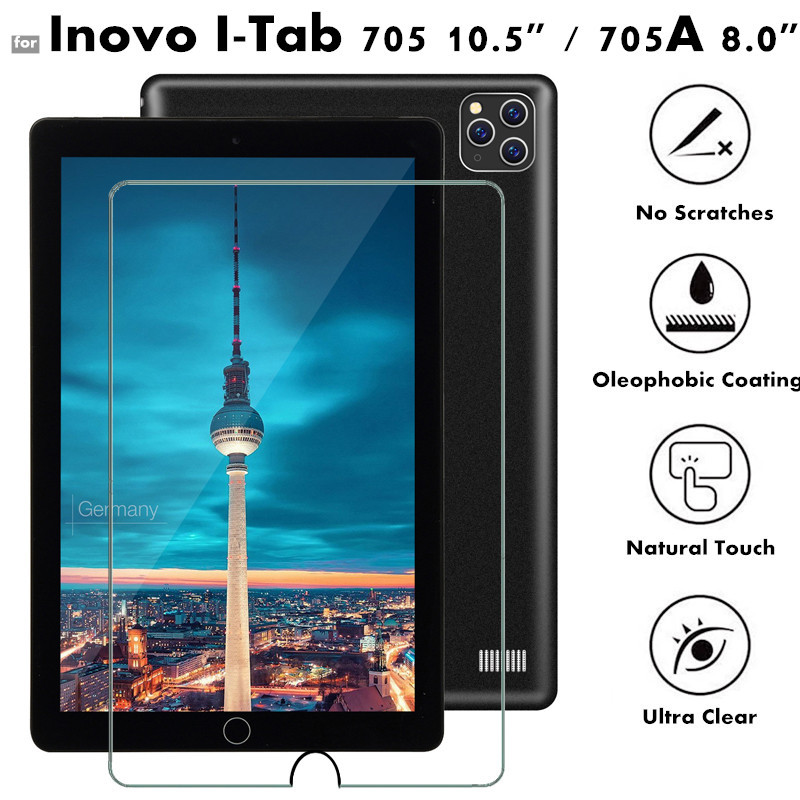 for Inovo I-Tab 705 10.5 inch Tablet Tempered Glass Scratch Resistant Screen Protector for Inovo I-Tab 705A 8.0 inch