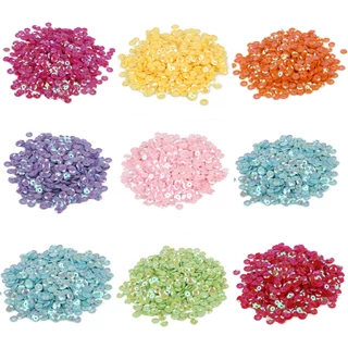 sequin spacer ขนาด 6 มม. สีเงา สำหรับตกแต่งเล็บและเสื้อผ้า