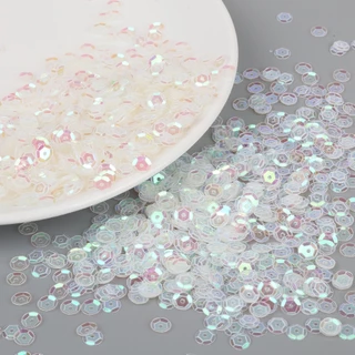 sequin spacer ขนาด 6 มม. สีเงา สำหรับตกแต่งเล็บและเสื้อผ้า