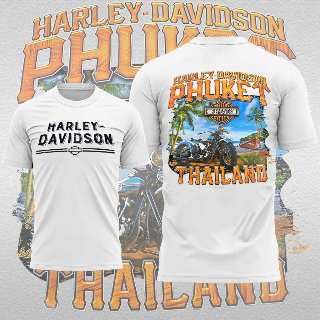 เสื้อยืดแขนสั้นคอกลม เสื้อฮาเล่ผ้าบาง Harley-Davidson ® ใส่สบาย สไตล์วินเทจ ป้ายVintage