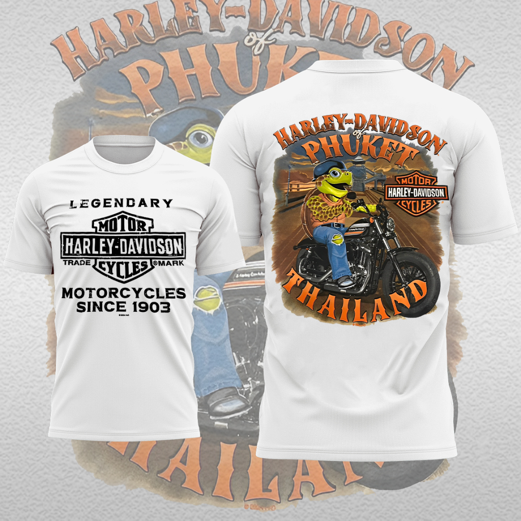 เสื้อยืดแขนสั้นคอกลม เสื้อฮาเล่ผ้าบาง Harley-Davidson ® ใส่สบาย สไตล์วินเทจ ป้ายVintage