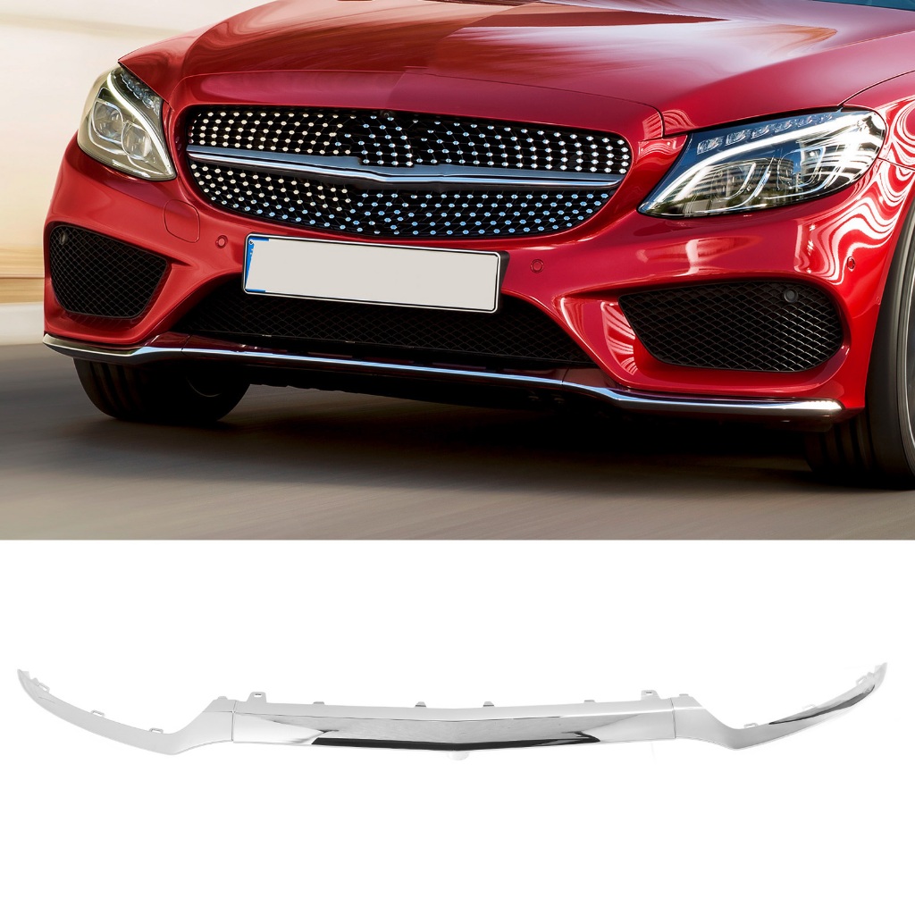 3ชิ้นกันชนหน้าล่างโครเมี่ยมตัด 2058851374เปลี่ยนสำหรับเบนซ์C-Class W205 C205 A205 S205 AMG C43  B_HILTY