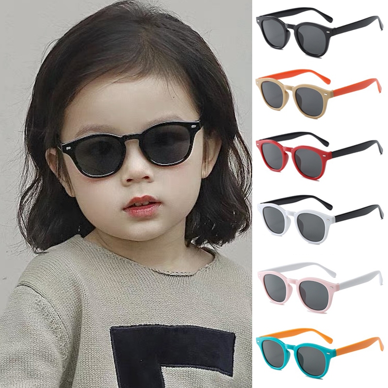 เกาหลีแฟชั่นเด็กแว่นตากันแดดการจับคู่สีบุคลิกภาพสแควร์น่ารักชายและหญิง ดวงอาทิตย์ ร่มเงา กลางแจ้งป้องกันรังสียูวีแว่นตา