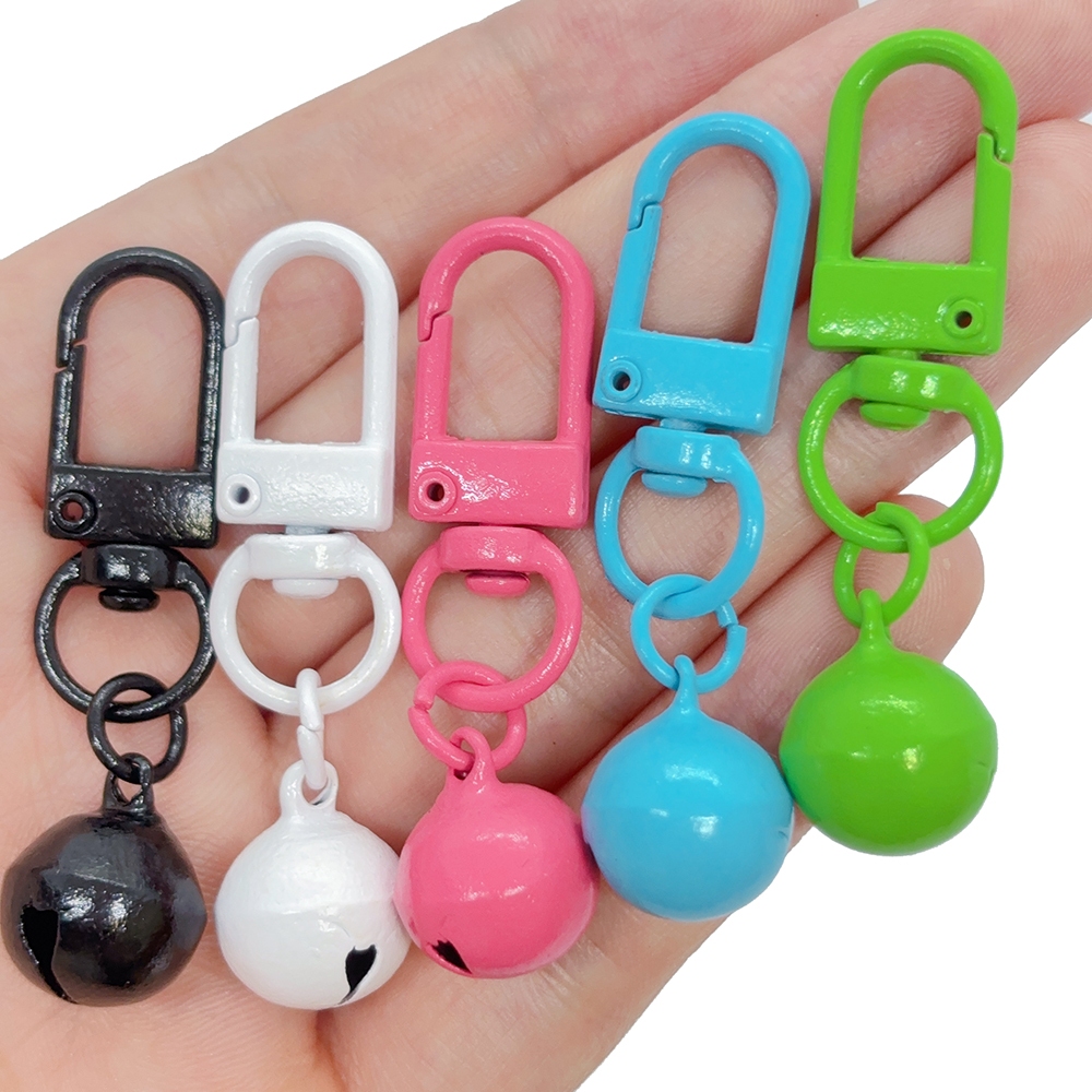 1pcs DIY เครื่องประดับทําอุปกรณ์เสริม Keyfob Charm พวงกุญแจโลหะแยกแหวน Key แหวนขนาดเล็ก Bell สําหรับพวงกุญแจจี้