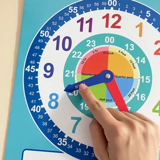 เครื่องมือสอนมัลติฟังก์ชั่น,นาฬิกาสาธิตการสอนแห้งขนาดใหญ่,Montessori ของเล่นปริศนาสำหรับเด็ก