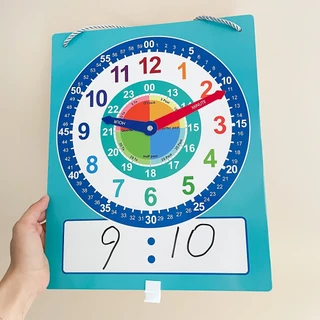 เครื่องมือสอนมัลติฟังก์ชั่น,นาฬิกาสาธิตการสอนแห้งขนาดใหญ่,Montessori ของเล่นปริศนาสำหรับเด็ก