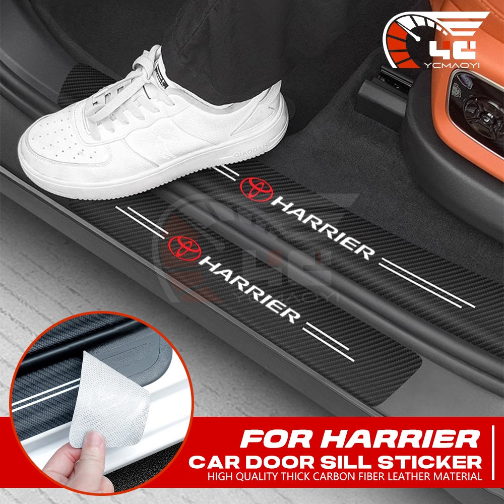 รถประตู Sill Protector สติกเกอร์ด้านข้างแผ่น Anti Scratch หนังหนาสําหรับ Toyota HARRIER XU60 XU80 AC